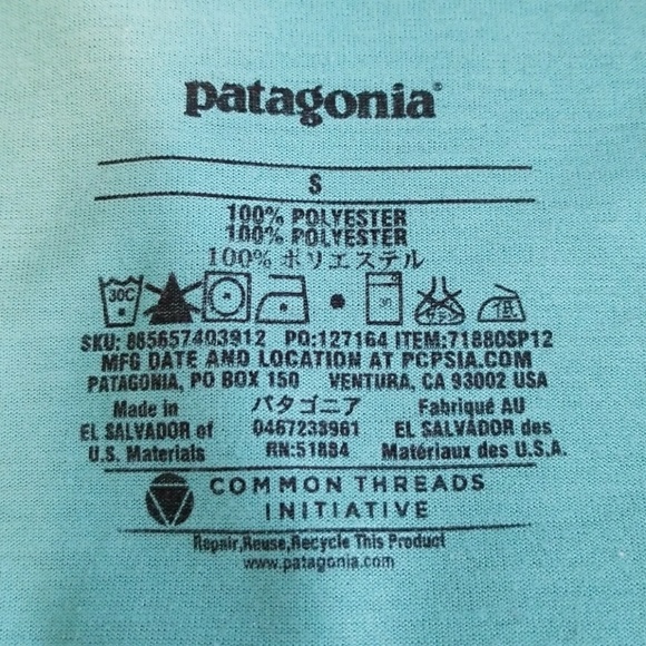 Turquoise Patagonia Long Sleeved Shirt - Picture 3 of 3